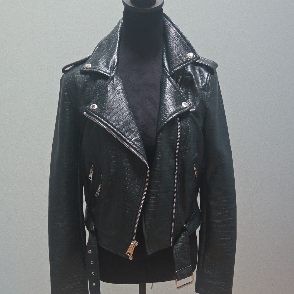 Levi's Textured Black Leather Jacket